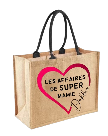 Sac en jute - Modèle Super mamie