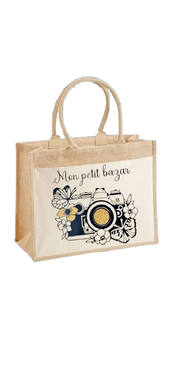 Sac en jute - Modèle Mon bazar photo
