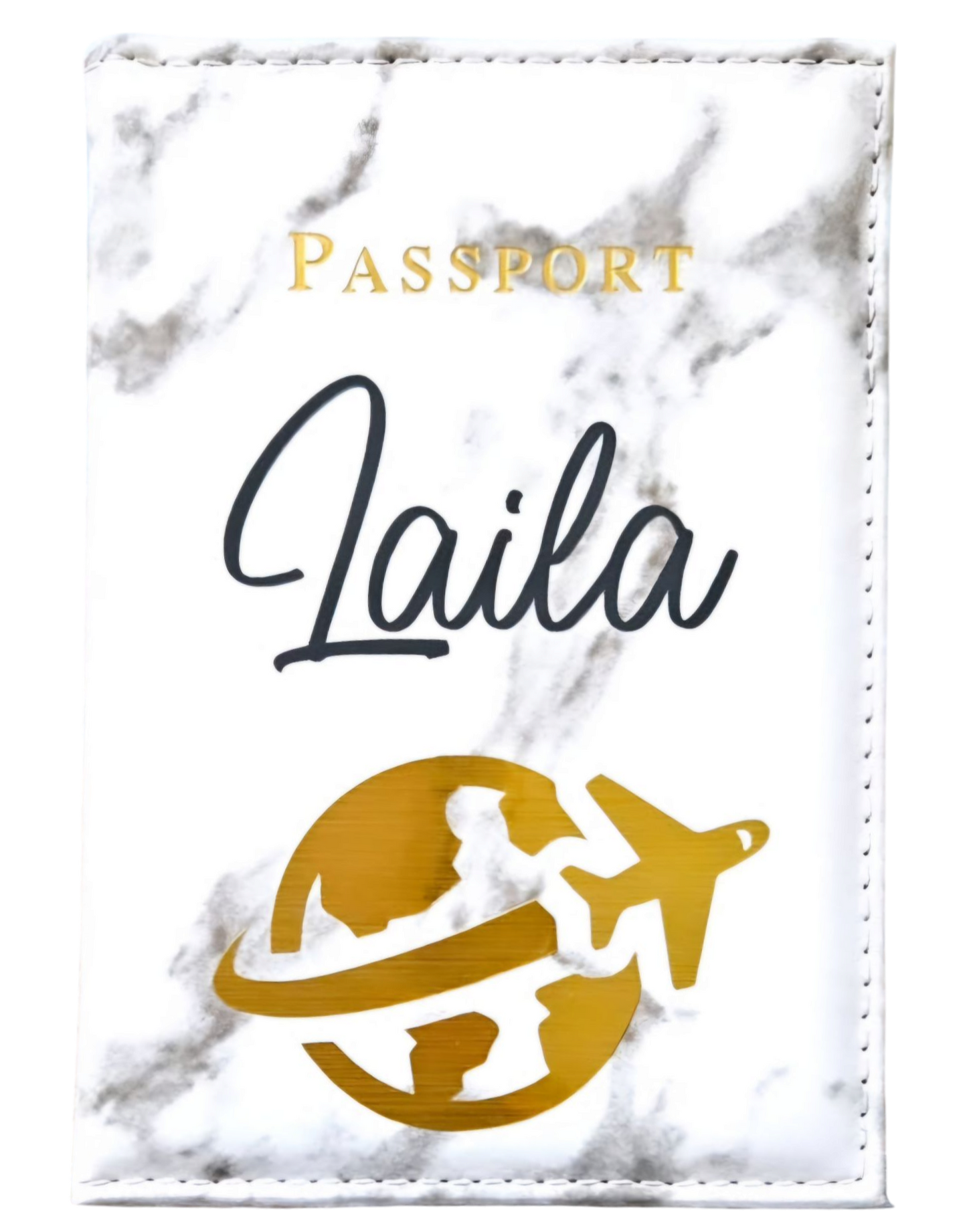 Protège passeport - Modèle Marbre gris