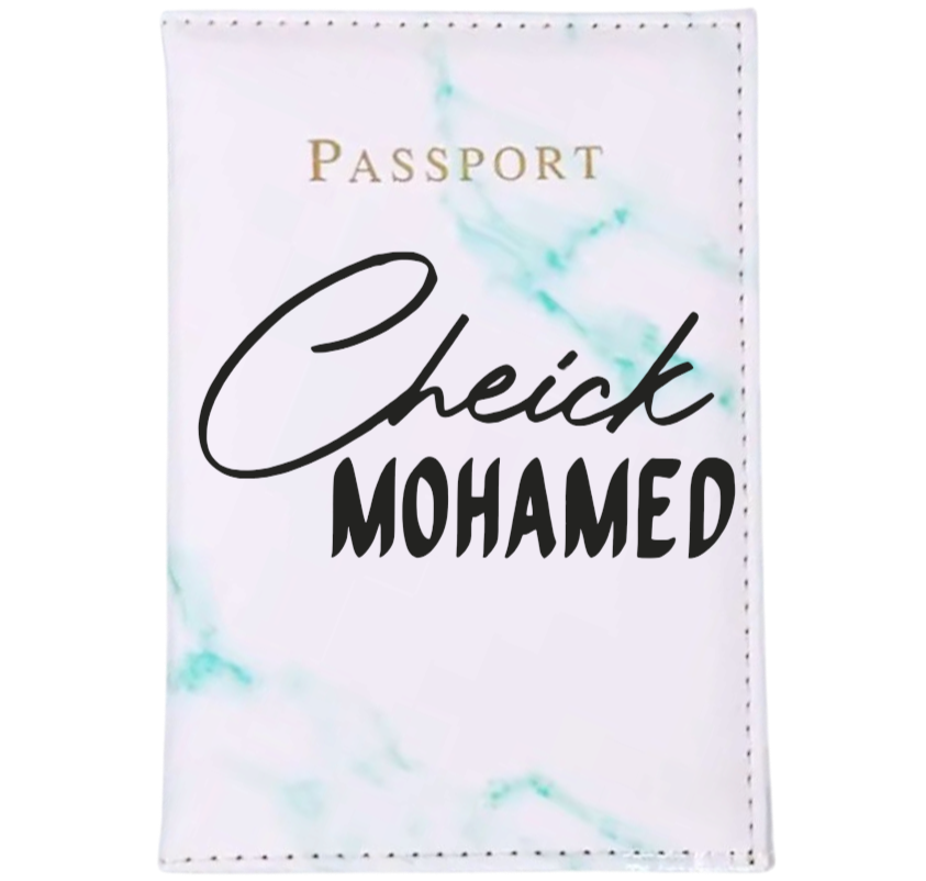 Protège passeport - Modèle marbré vert