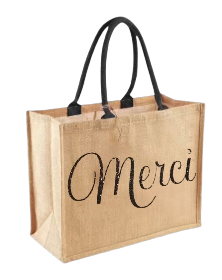 Sac en jute - Modèle Merci